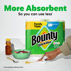 Bounty quick-size sheet tearing to chosen size for less waste and control