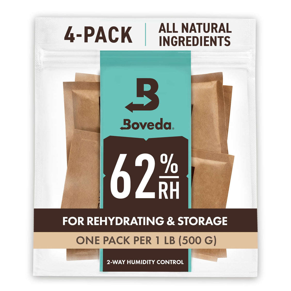 Boveda Size 67 front packaging showing product and count for clear identification and storage benefit