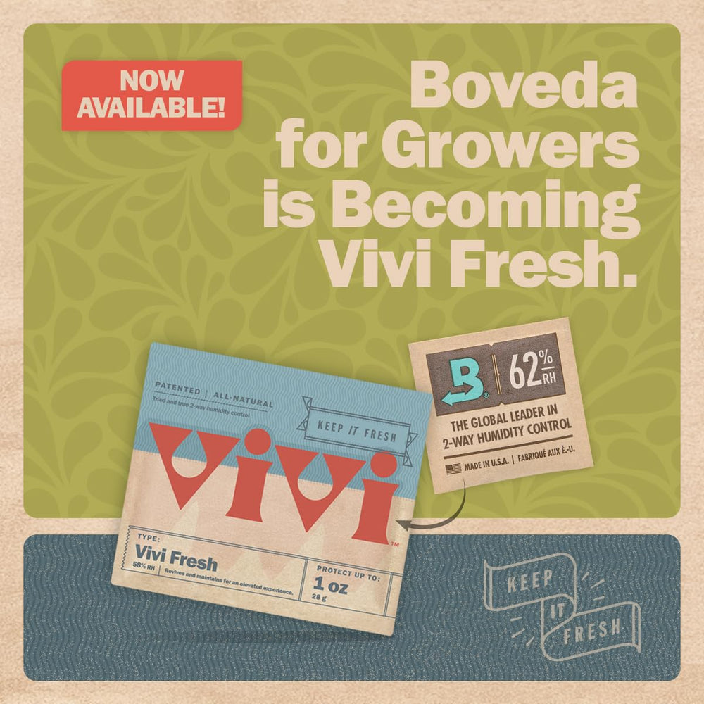Boveda Size 8 close-up of packet texture illustrating reliable humidity control