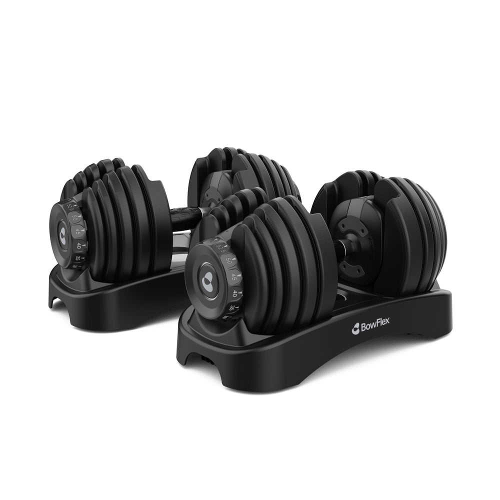 Bowflex 552 front view showing compact pair and space saving