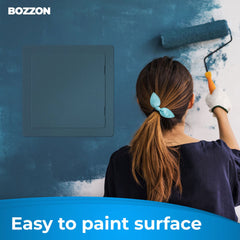 BOZZON door open 180 degrees showing full removal for unobstructed repairs