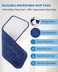 BPAWA chenille microfiber pad texture showing high absorption and dust trapping