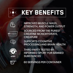 BARE PERFORMANCE NUTRITION close-up powder texture highlighting fine, mixable creatine