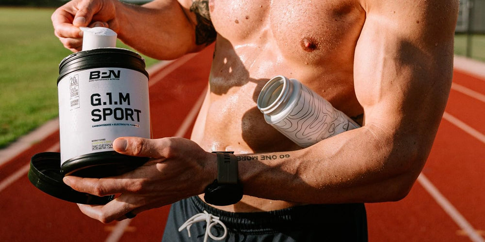 BARE PERFORMANCE NUTRITION used by cyclist emphasizing sustained energy during rides