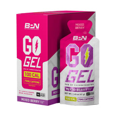 BARE PERFORMANCE NUTRITION front packaging showing mixed berry benefit