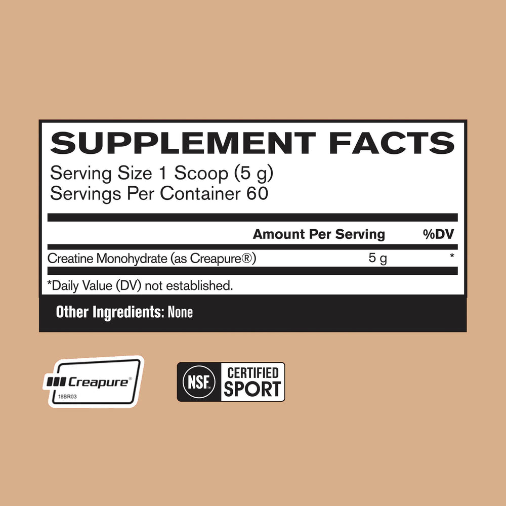 BARE PERFORMANCE NUTRITION powder texture close‑up highlighting pure Creapure quality