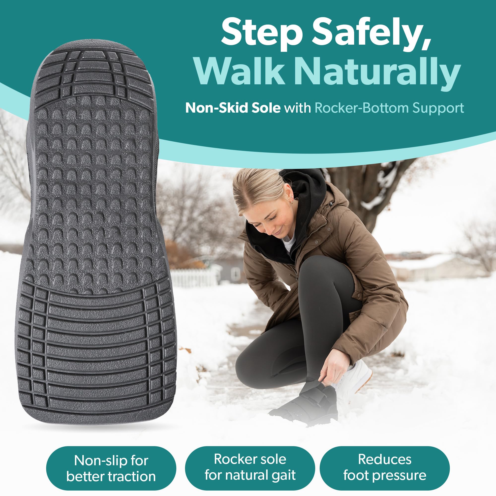 BraceAbility medical shoe worn indoors demonstrating stable everyday use