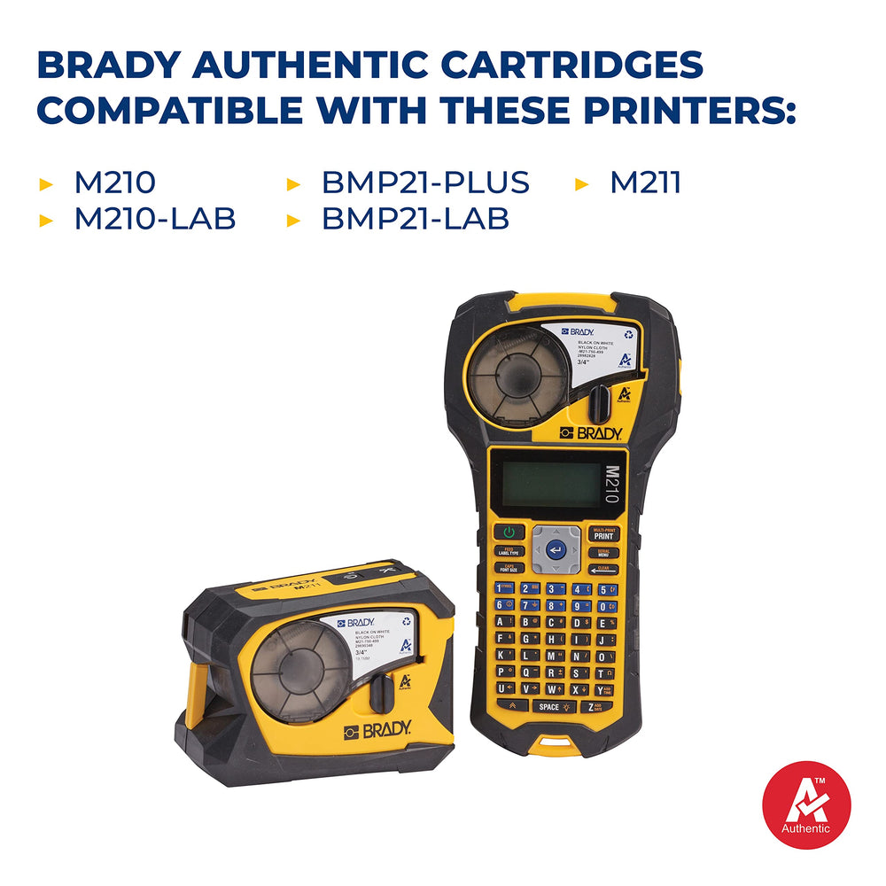 Brady label on lab safety panel illustrating chemical resistance and visibility