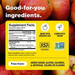 Bragg label detail showing ingredients list and nutrient highlights