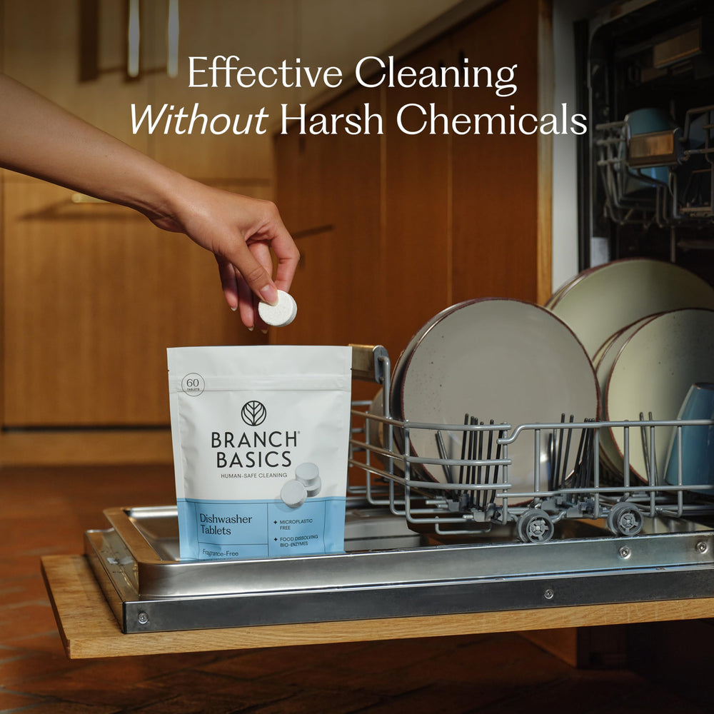 Branch Basics product label with EWG, MadeSafe and Leaping Bunny certifications visible