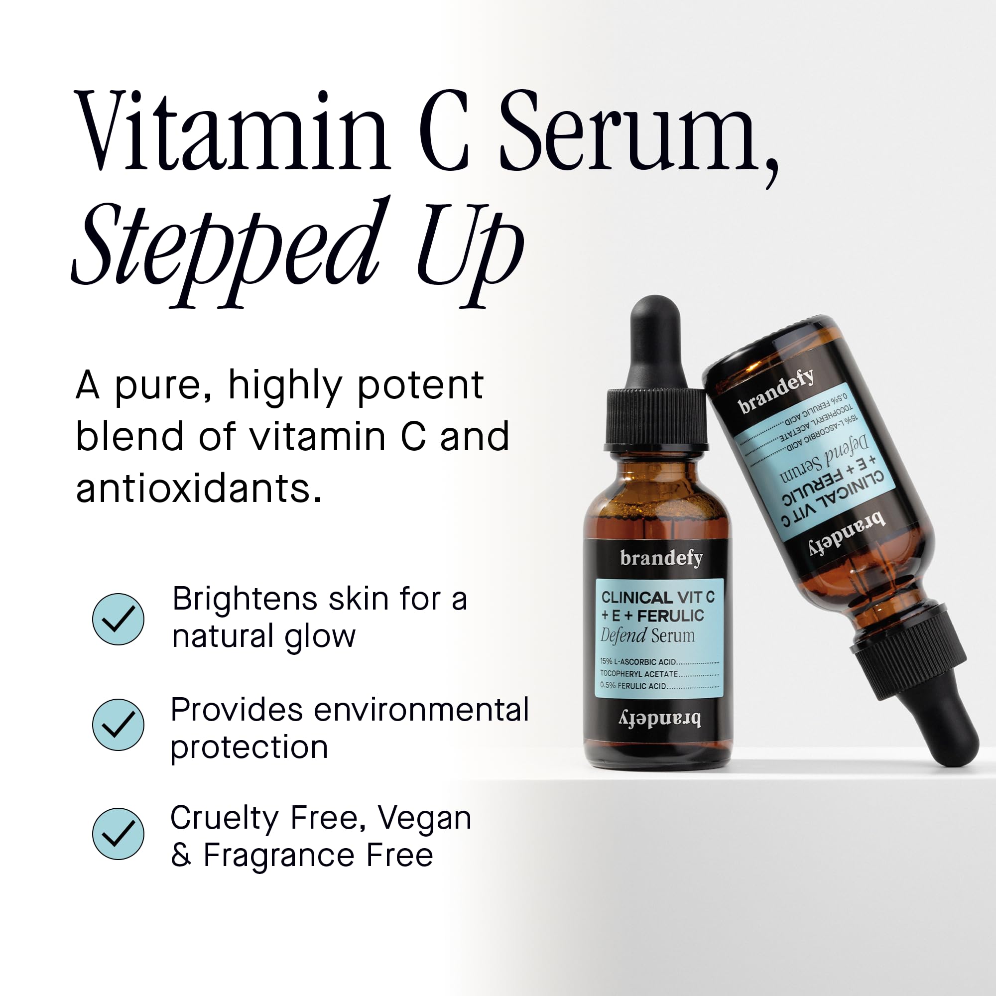 Brandefy dropper dispensing serum illustrating precise application and controlled dosing
