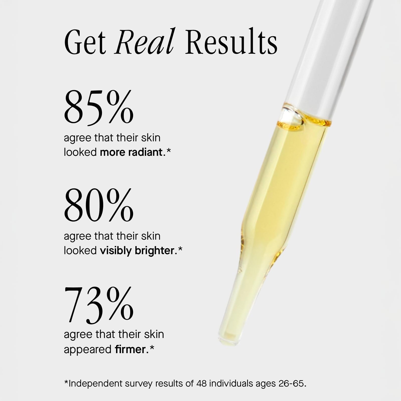 Brandefy serum next to a ruler for size-scale comparison to show one-ounce volume