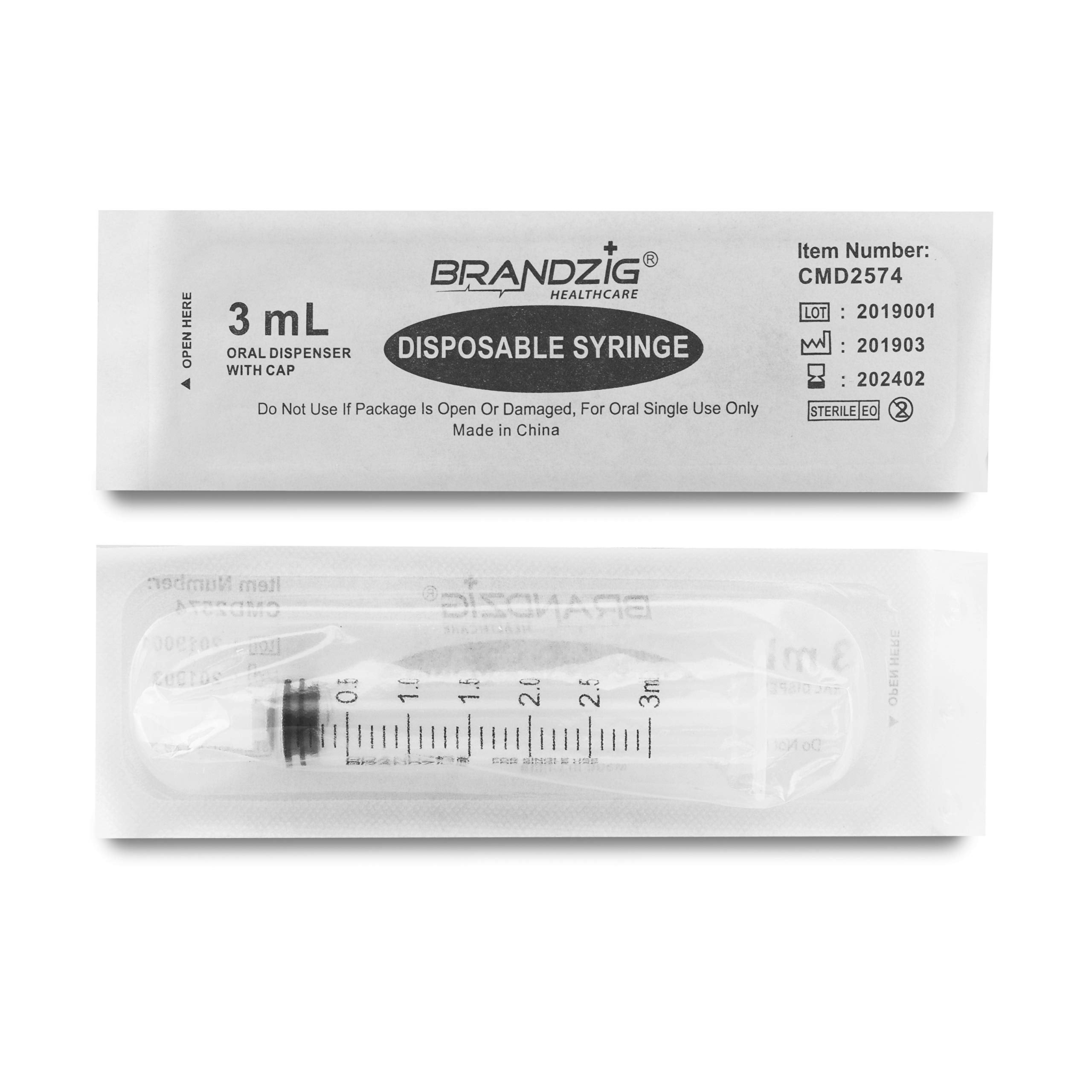 BRANDZIG syringe in use administering liquid medicine to a small pet for safe, measured delivery