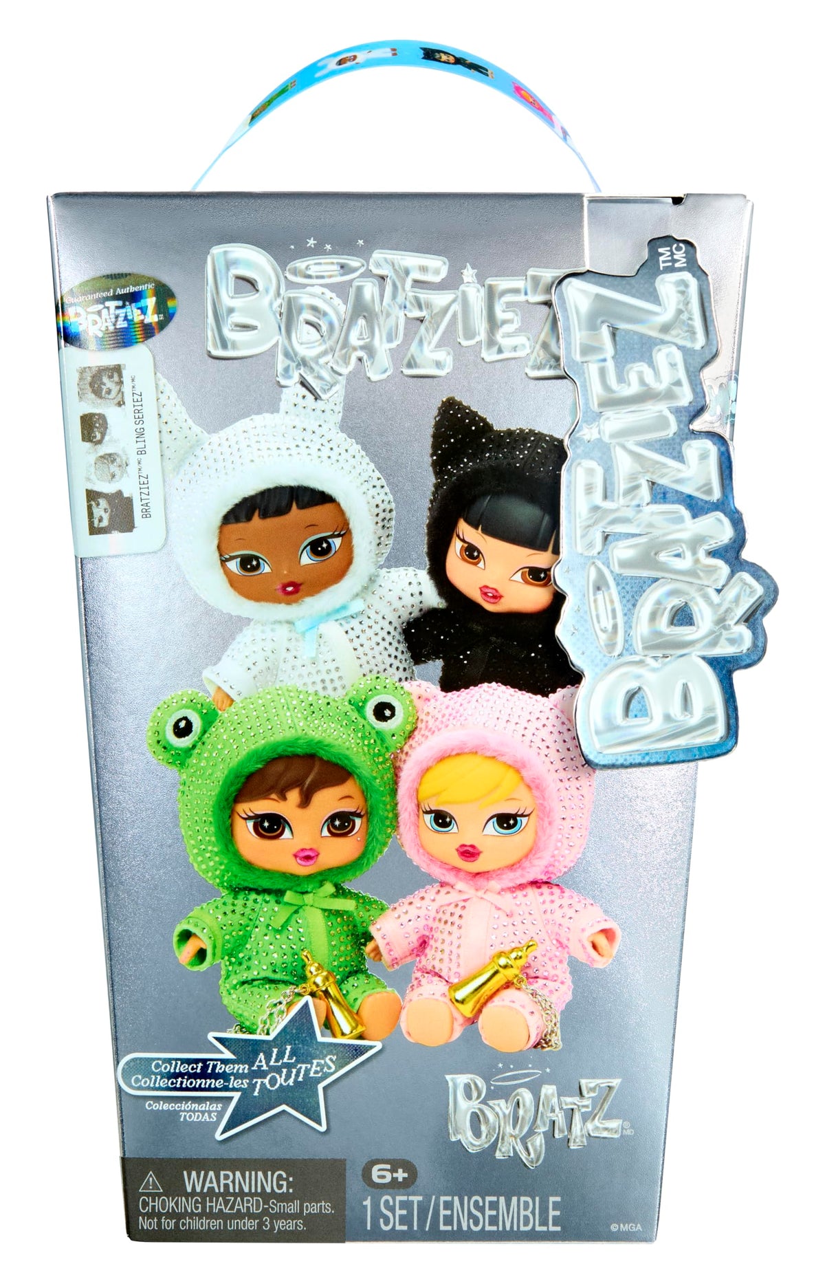 Bratz blind-box front packaging showing anniversary artwork and surprise element