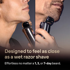 Braun NEVO macro of 250 blades showing precision cutting benefit: efficient dense hair removal