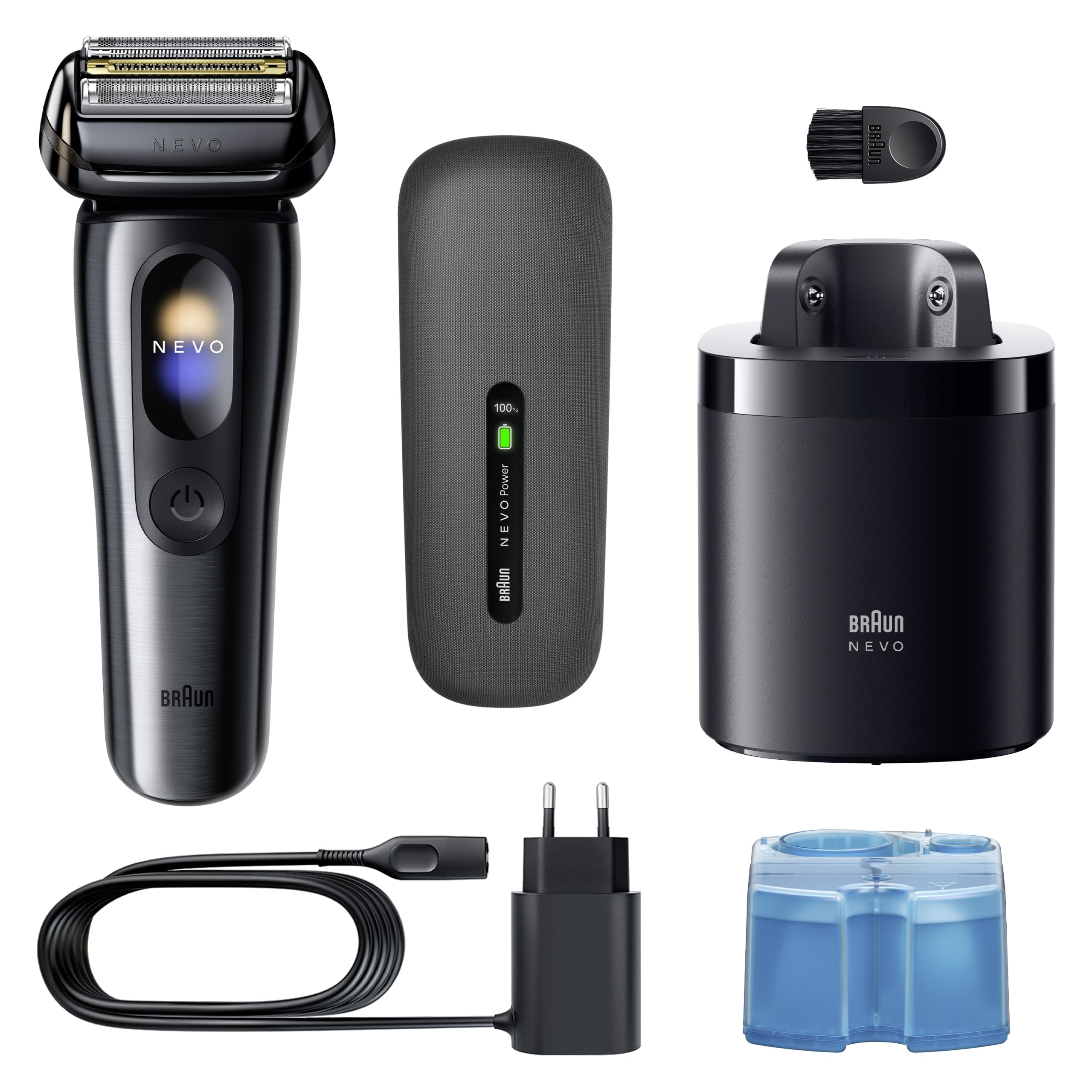 Braun NEVO stainless steel body close detail benefit: durable premium construction