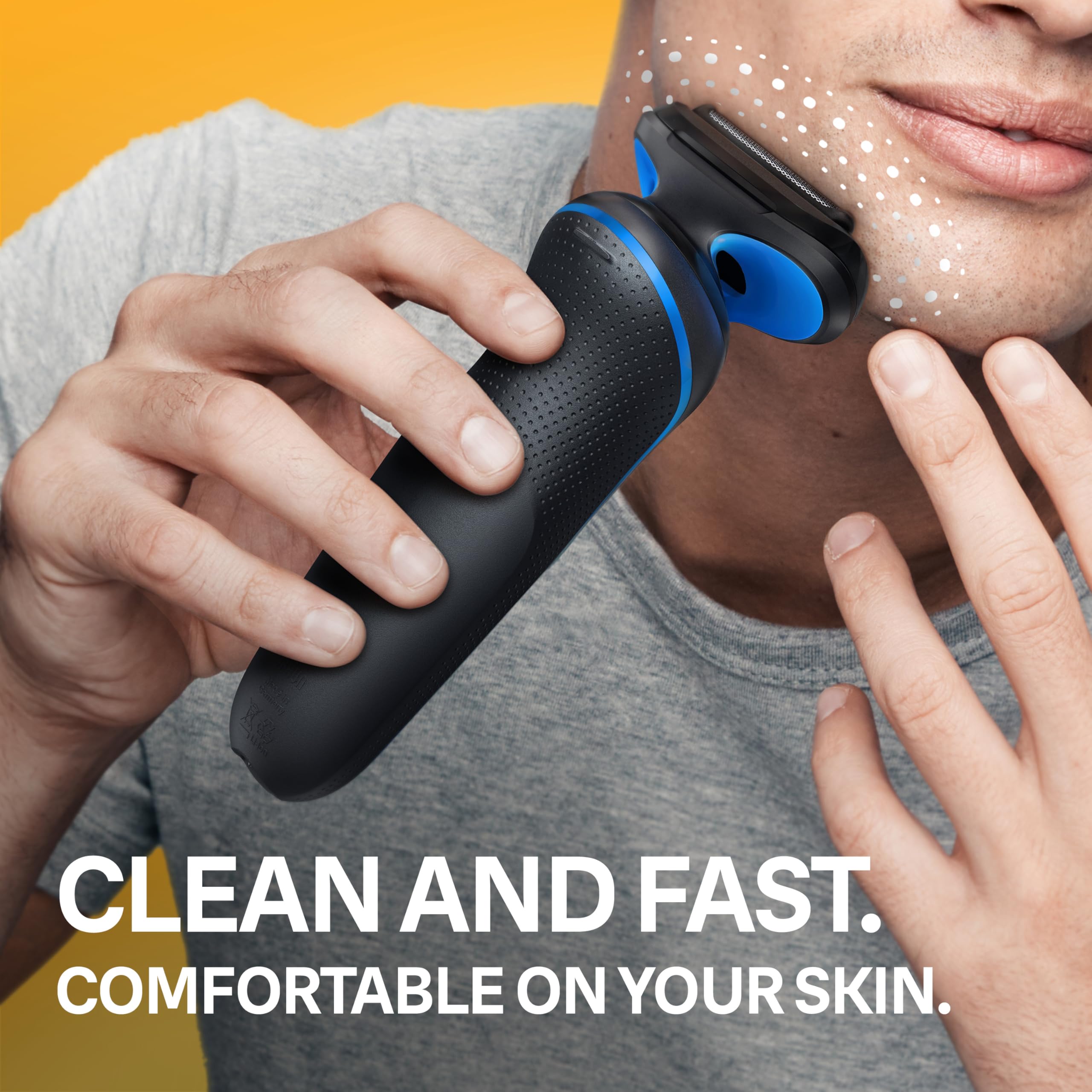 Handheld size comparison showing Braun portability for travel