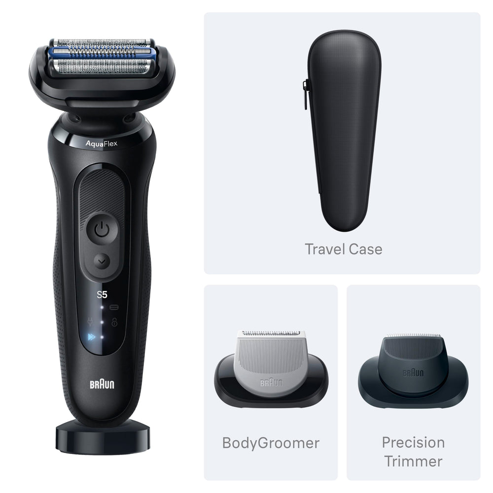 Braun Series 5 rinsing under tap using EasyClean for quick maintenance