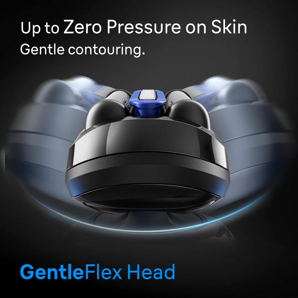Braun gentleflex head closeup illustrating adaptive contouring for gentler cuts