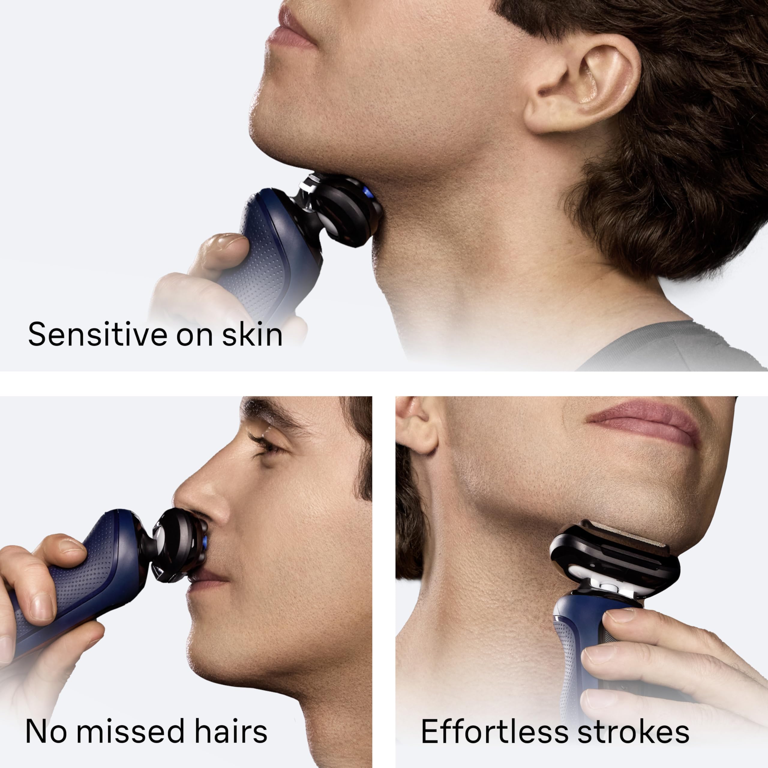 Braun side profile showing grip texture that provides secure handling during use