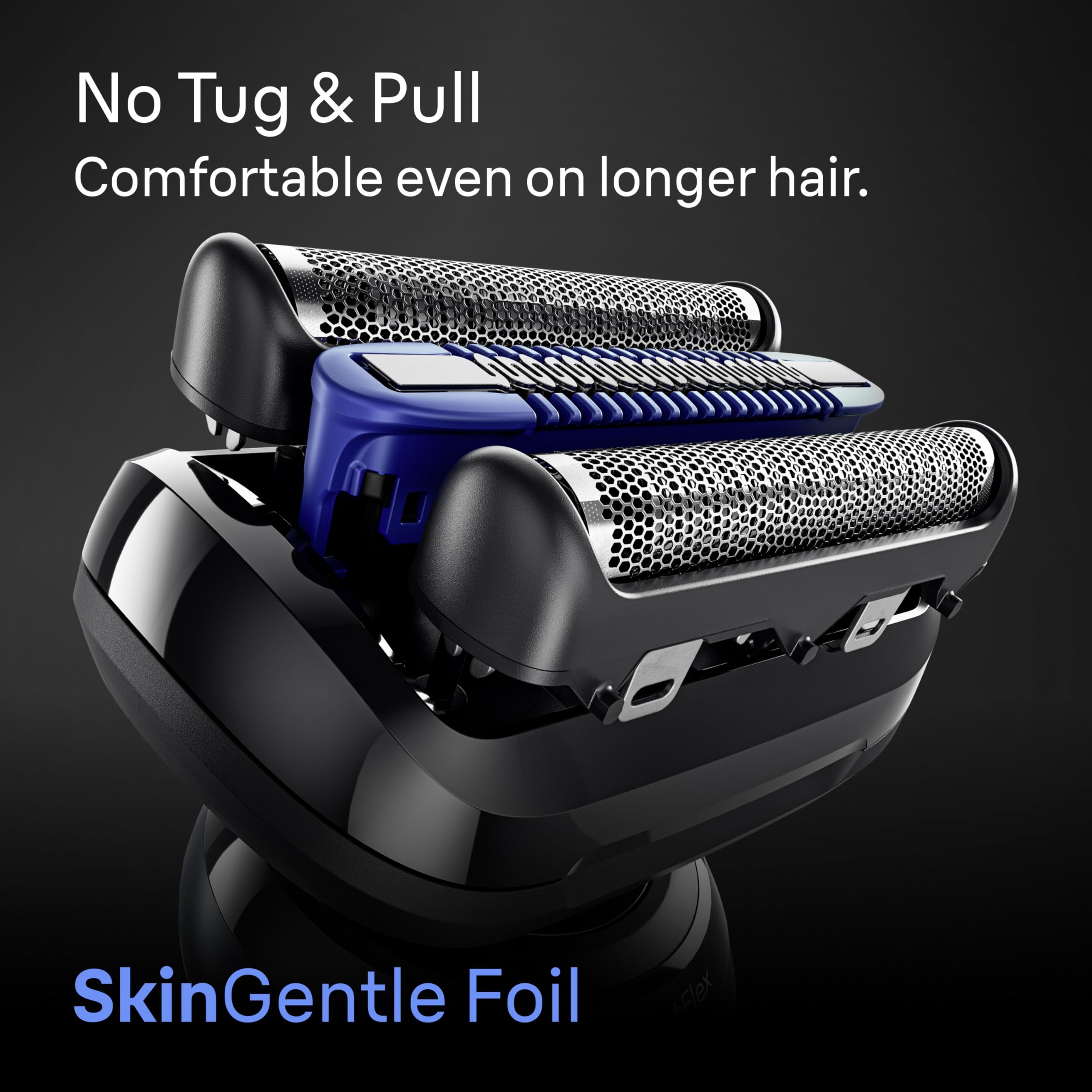 Braun SkinGentle foil detail highlighting protective layer for reduced skin irritation