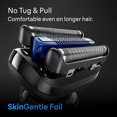 Braun SkinGentle foil detail highlighting protective layer for reduced skin irritation
