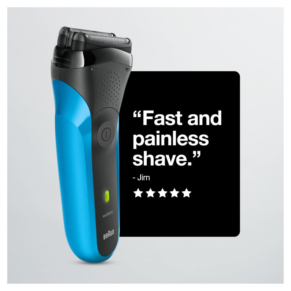 Braun Series 3 smart plug and charging setup showing worldwide voltage compatibility