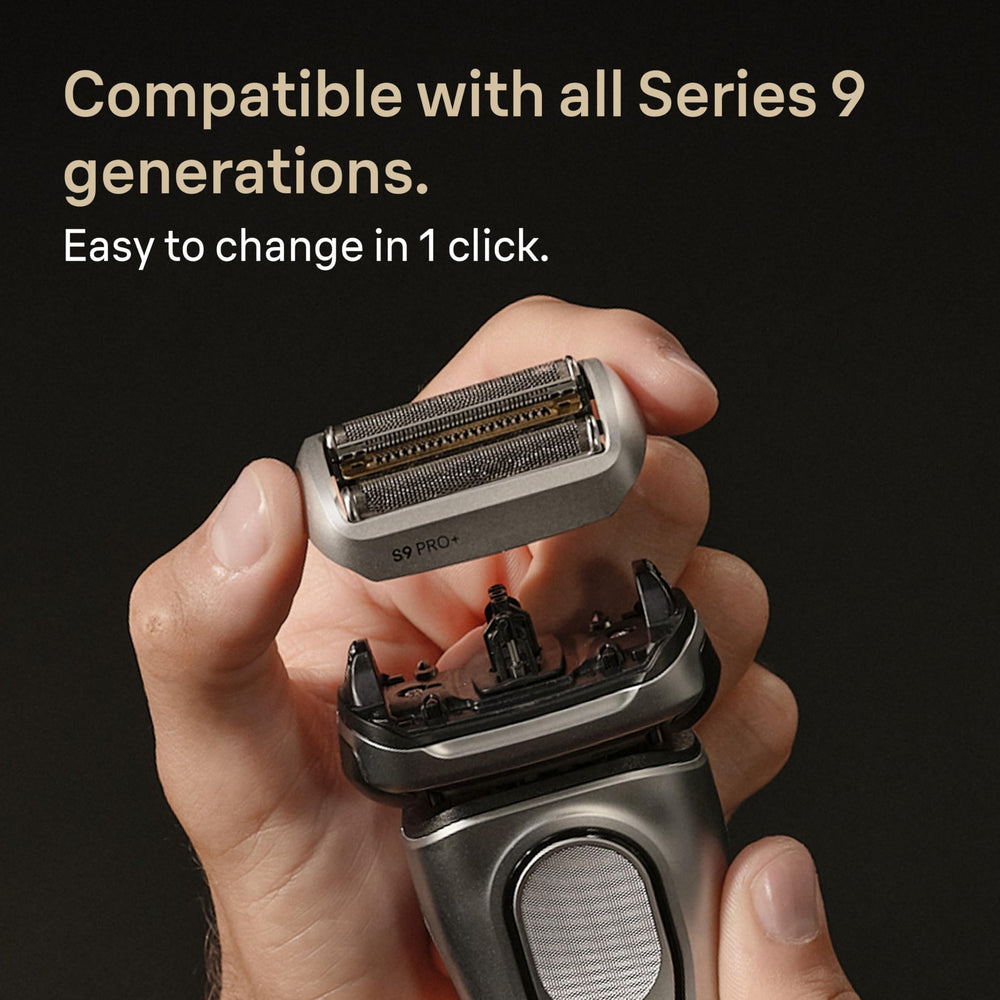 Braun Series 9 cutter block detail revealing sharp teeth for efficient hair cutting