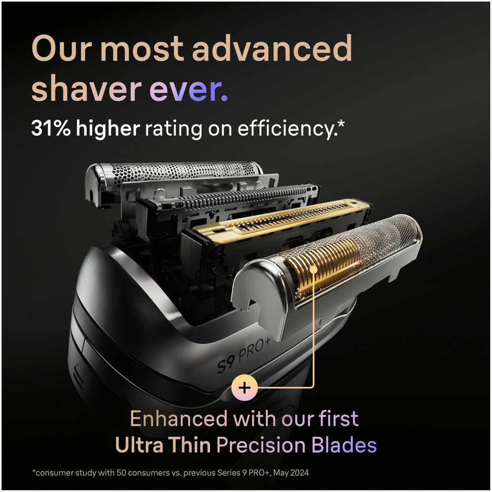 Braun Series 9 replacement head installed in shaver showing proper assembly