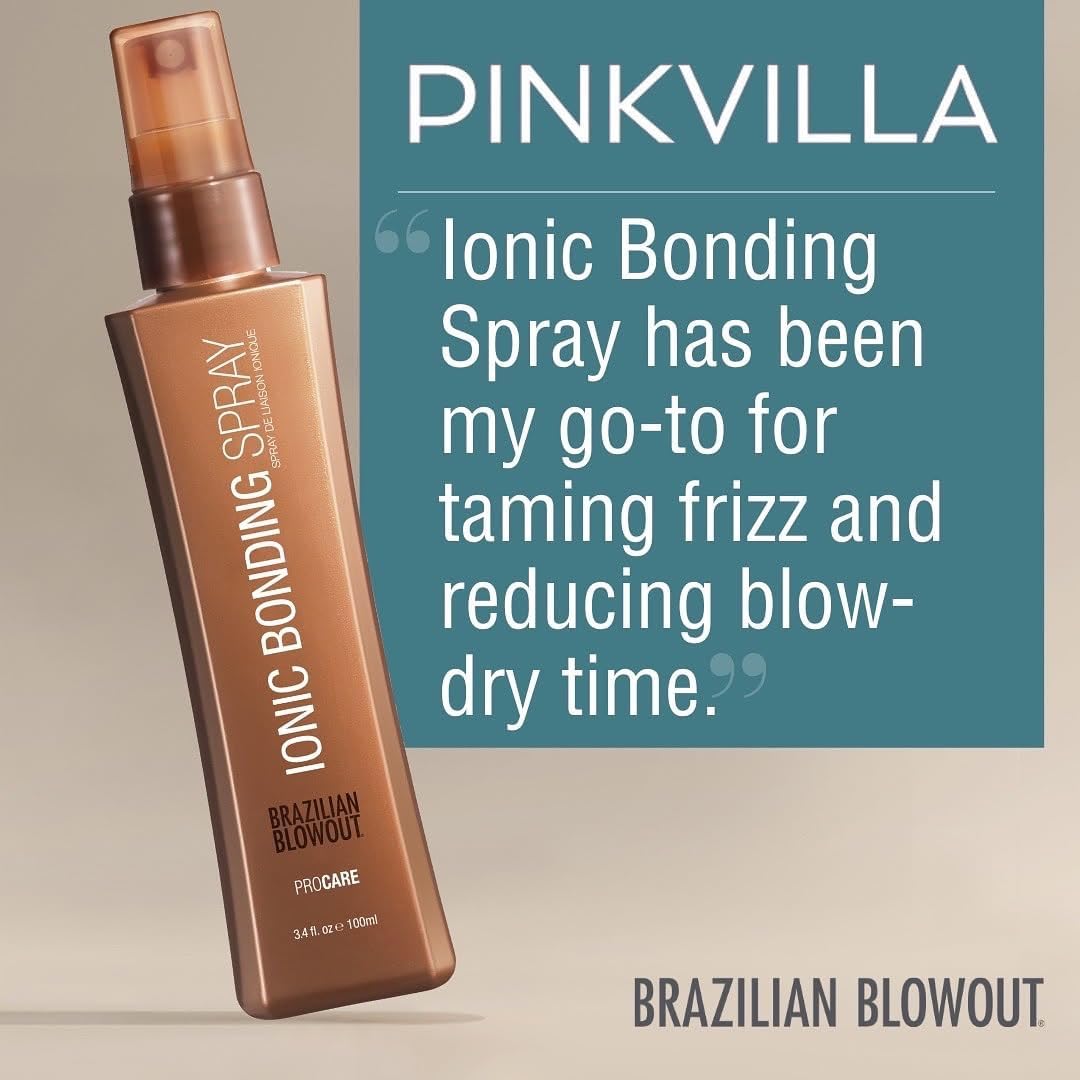 Brazilian Blowout being applied to damp hair to seal cuticle and reduce frizz