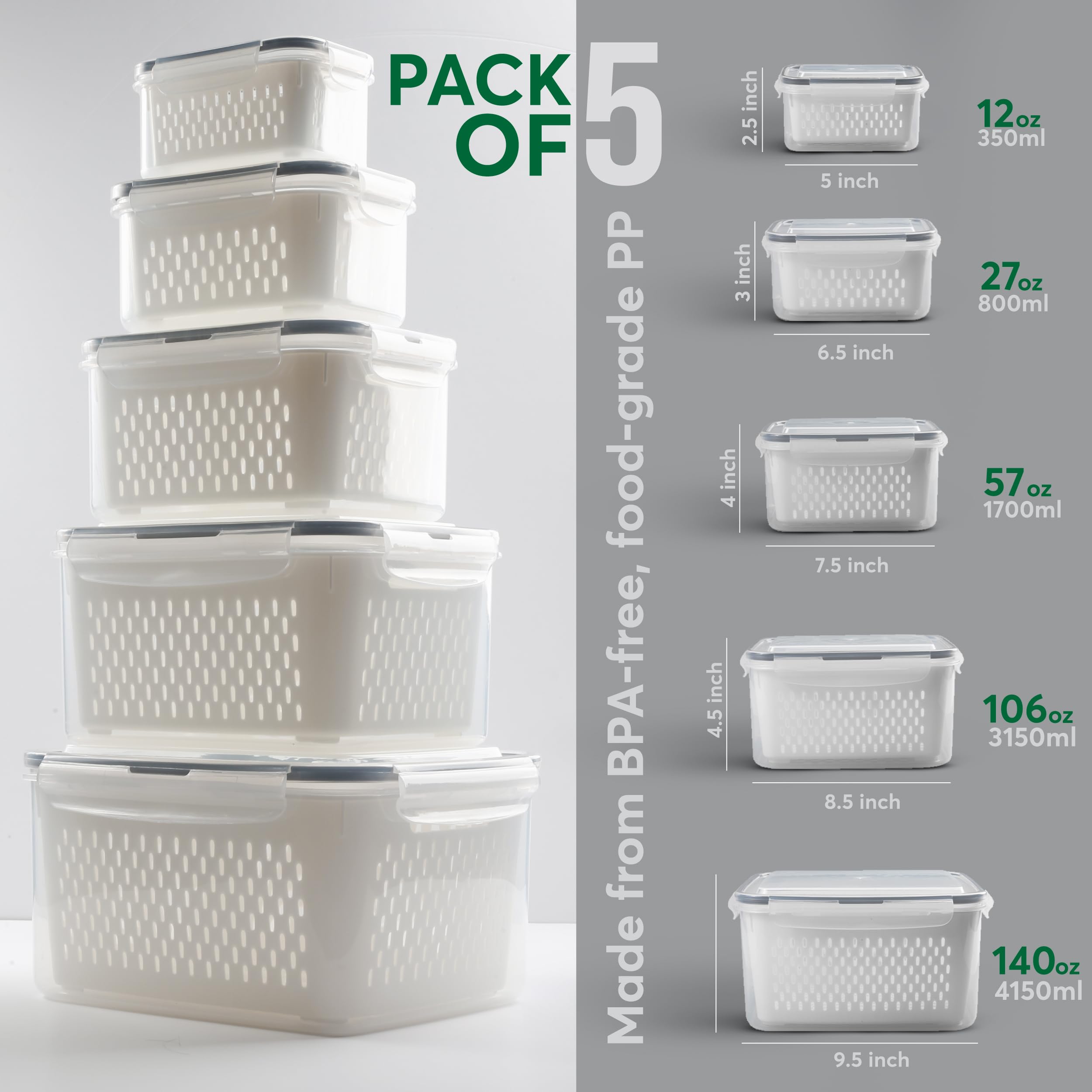 BreezyHome containers on kitchen counter staged for meal prep and organization