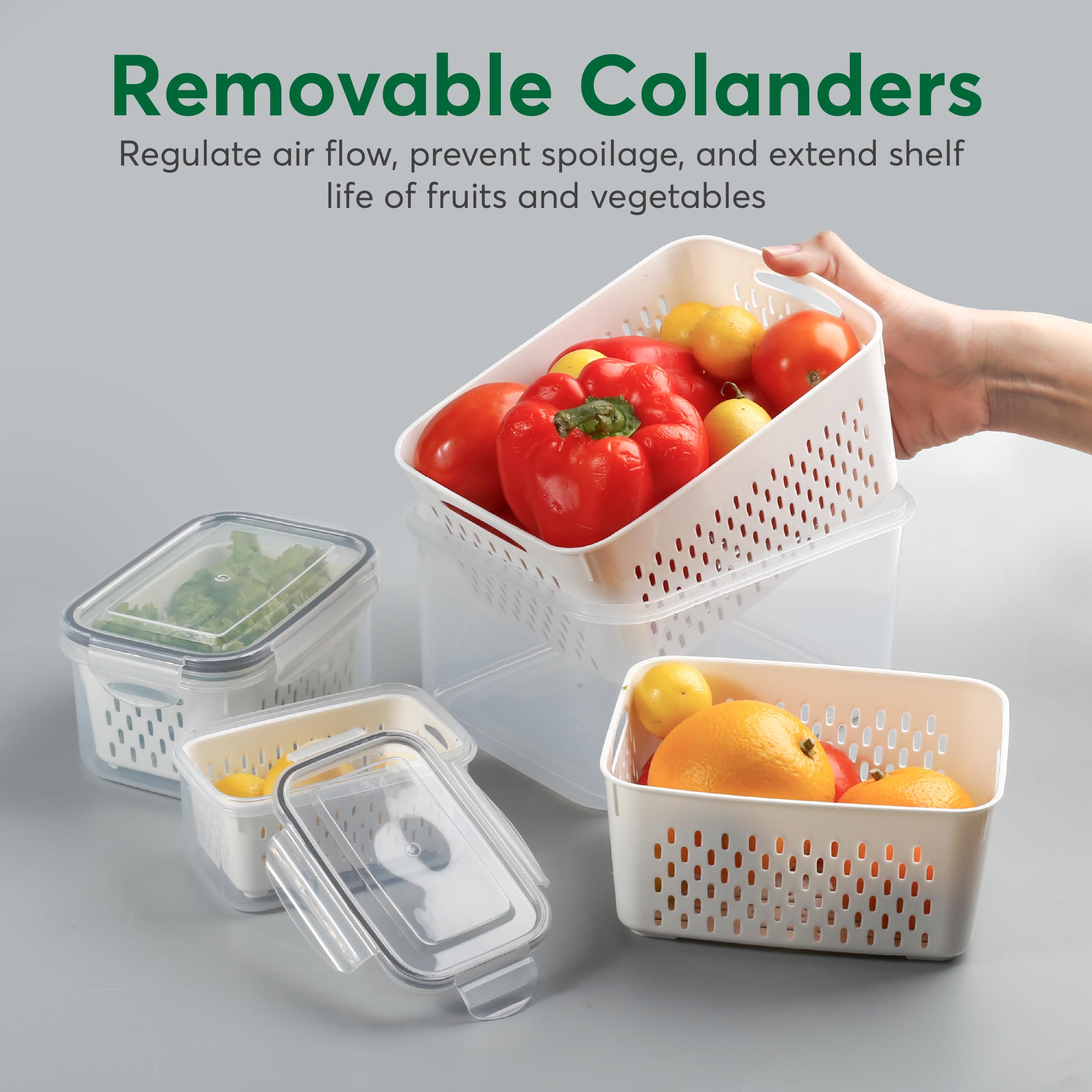 BreezyHome stacked containers inside fridge saving space and improving airflow