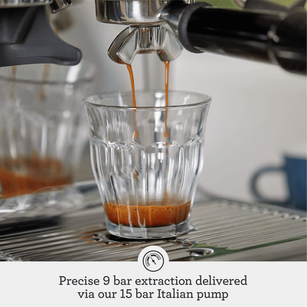 Breville control panel and grind dial for easy adjustment and consistency