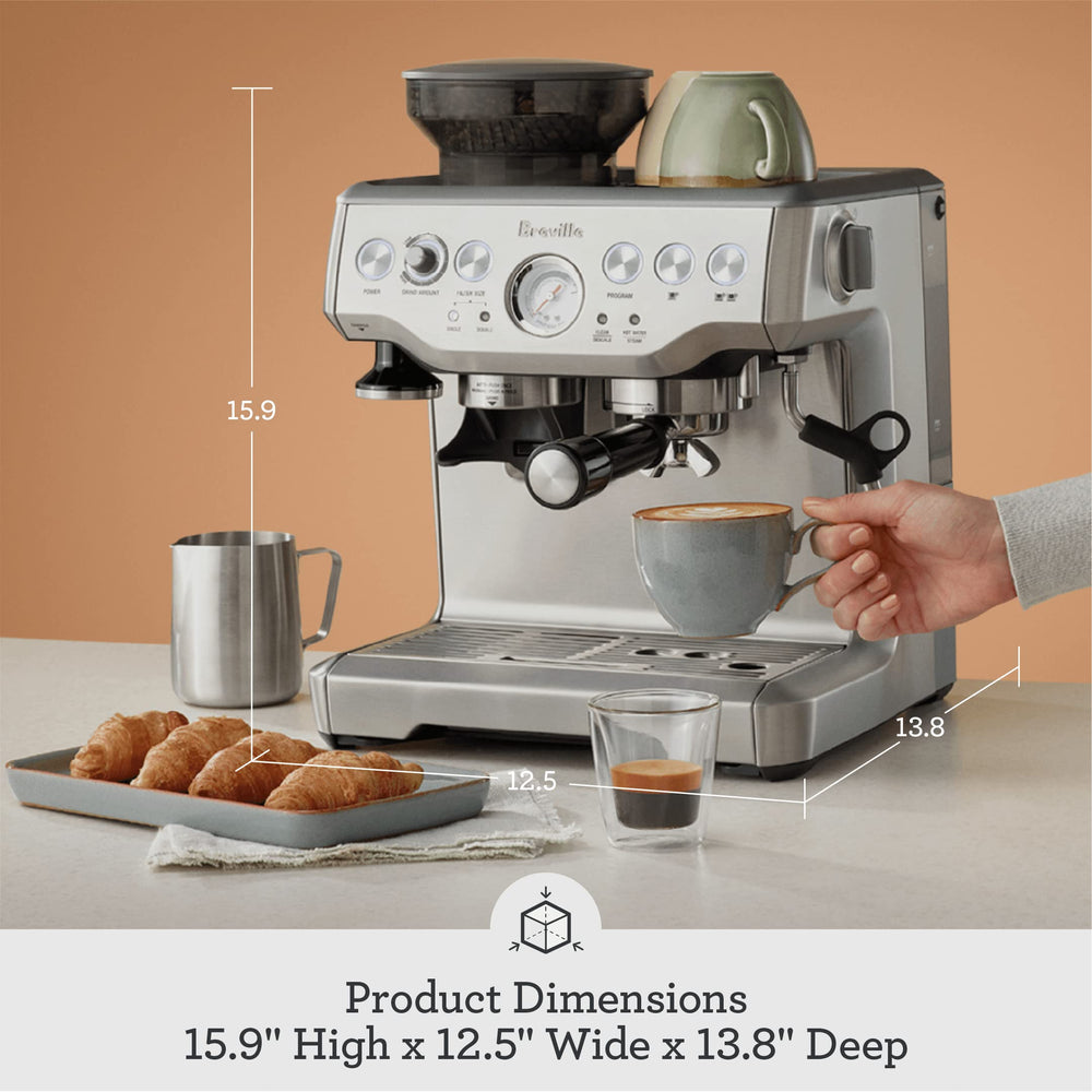 Breville portafilter and filter baskets ready for precise dosing benefit