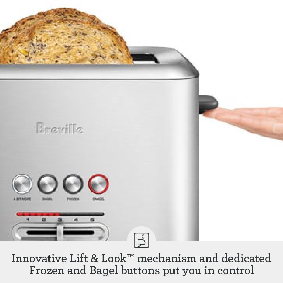 Breville front crumb tray pulled out for simple cleaning and tidy counters