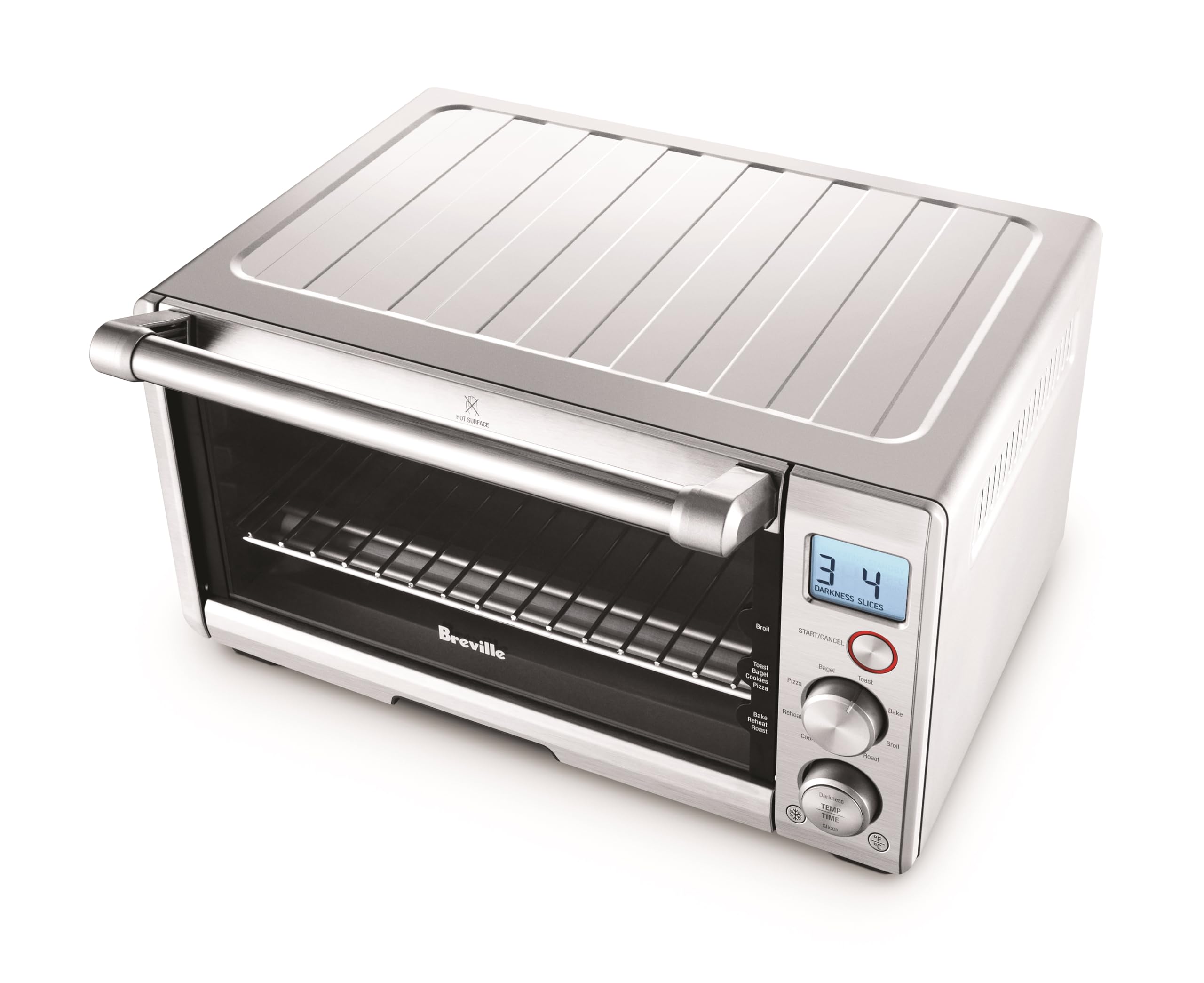 Breville accessories including 10x10 enamel pan and broil rack for flexible baking and broiling