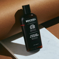 Brickell Men's Products gel-to-foam texture demonstrating gentle cleansing action