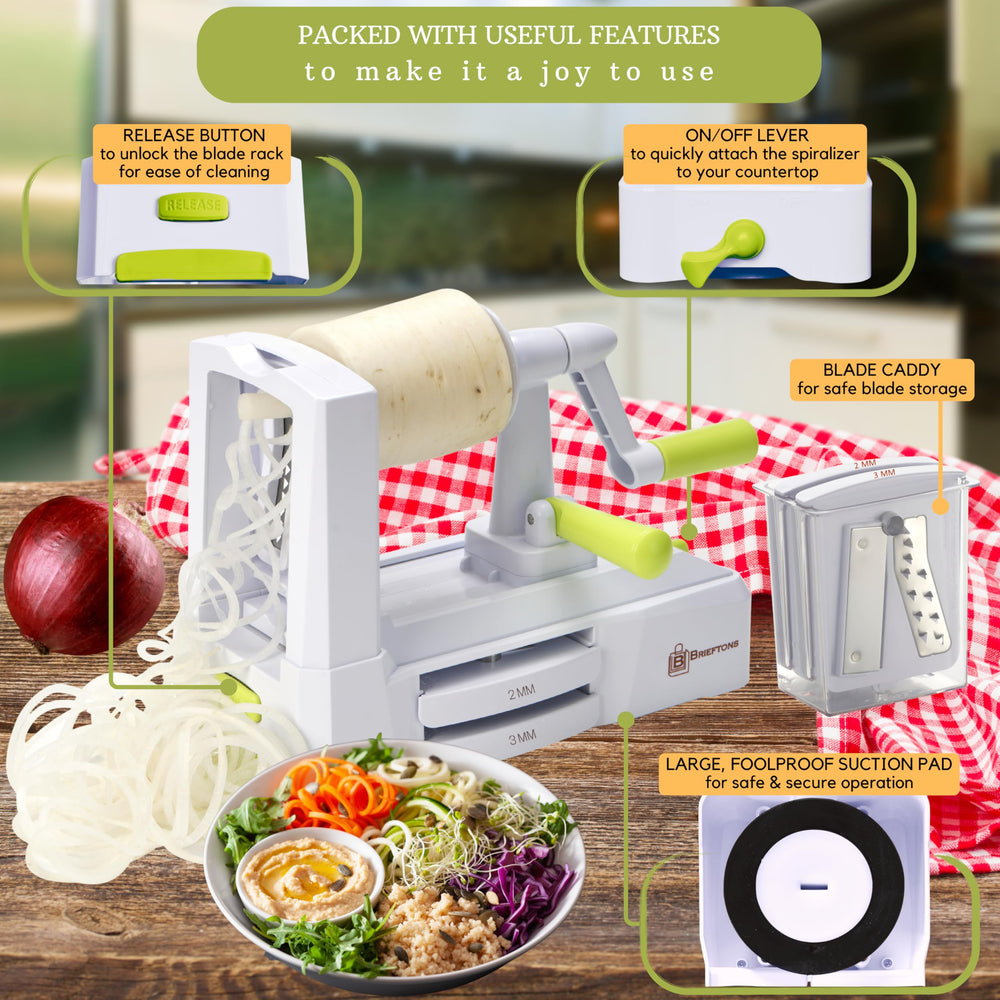 Brieftons oversized suction pad detail providing strong countertop stability