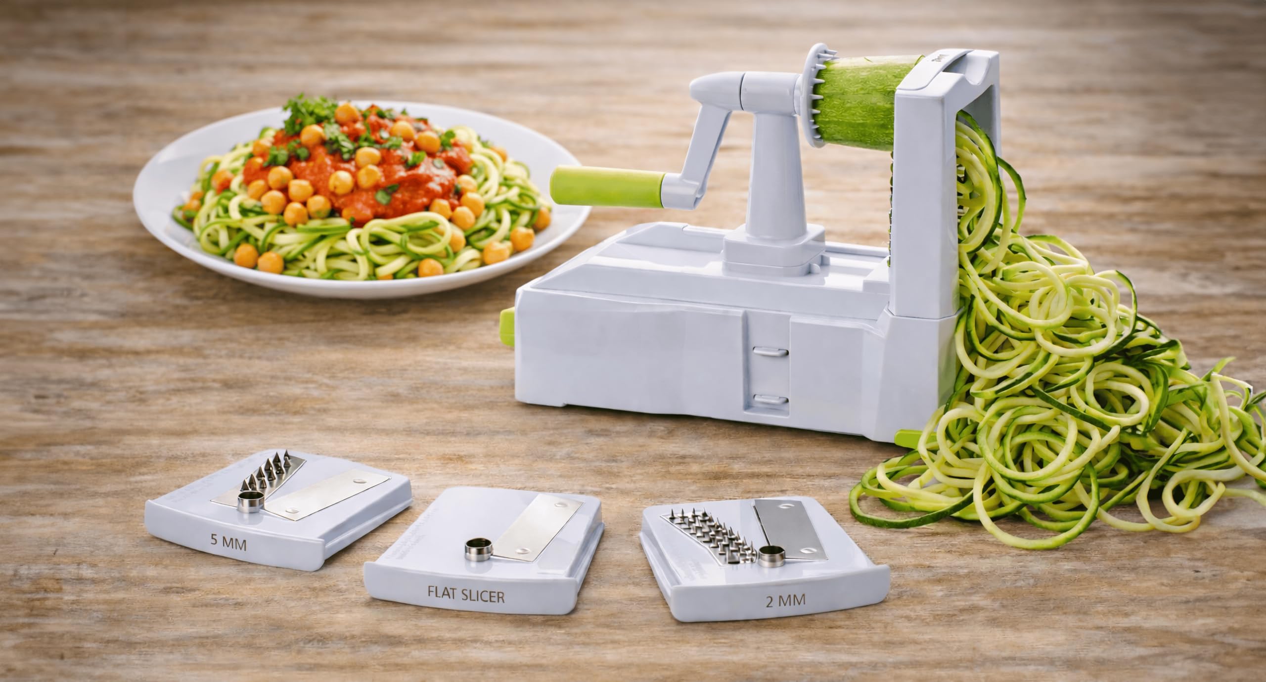 Brieftons plated zucchini noodles styled as a low-carb pasta alternative