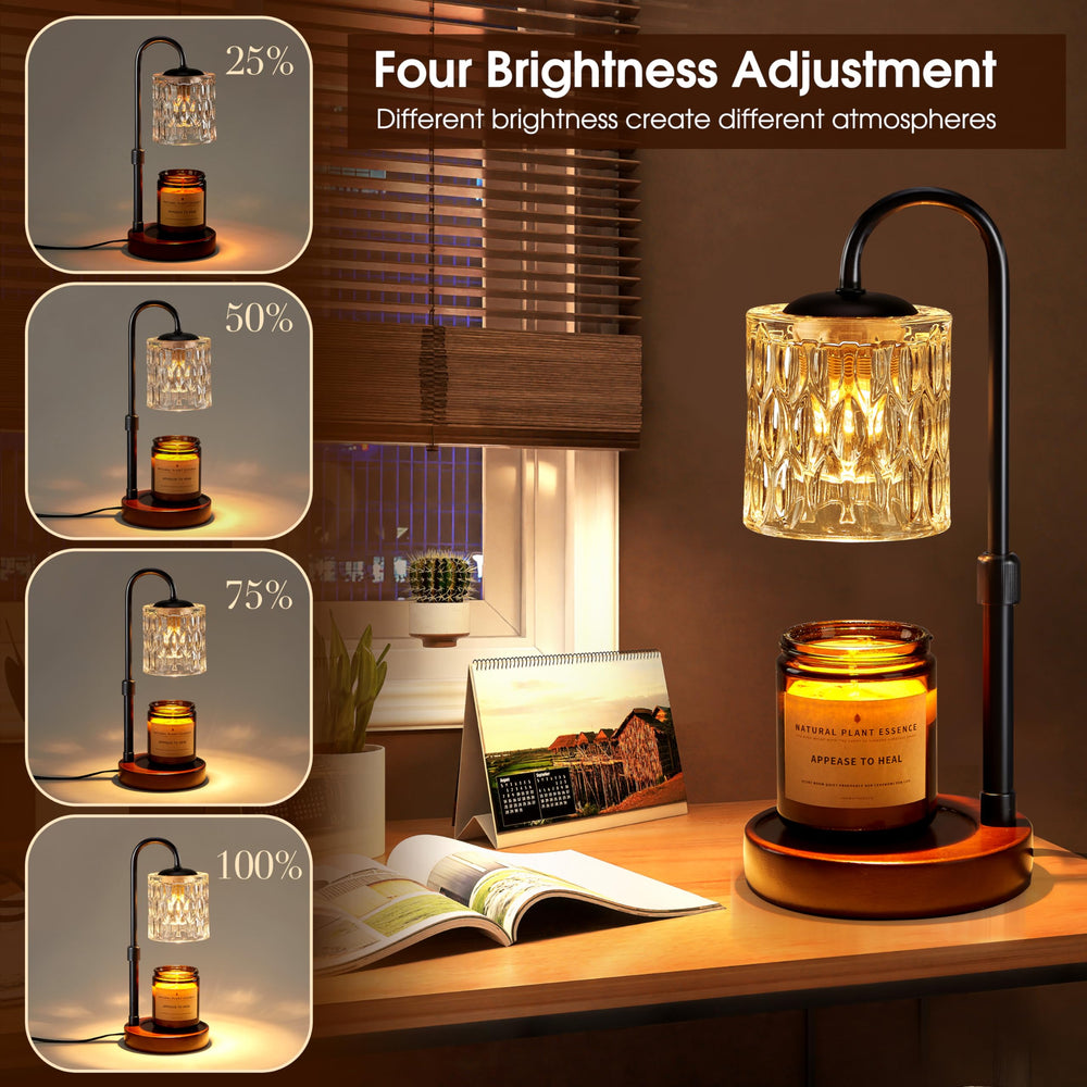 Briever adjusting height over candle demonstrating flexible candle fit