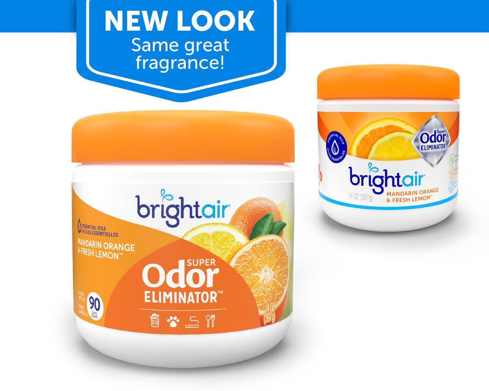 Bright Air single jar front view demonstrating easy placement and long-lasting freshness