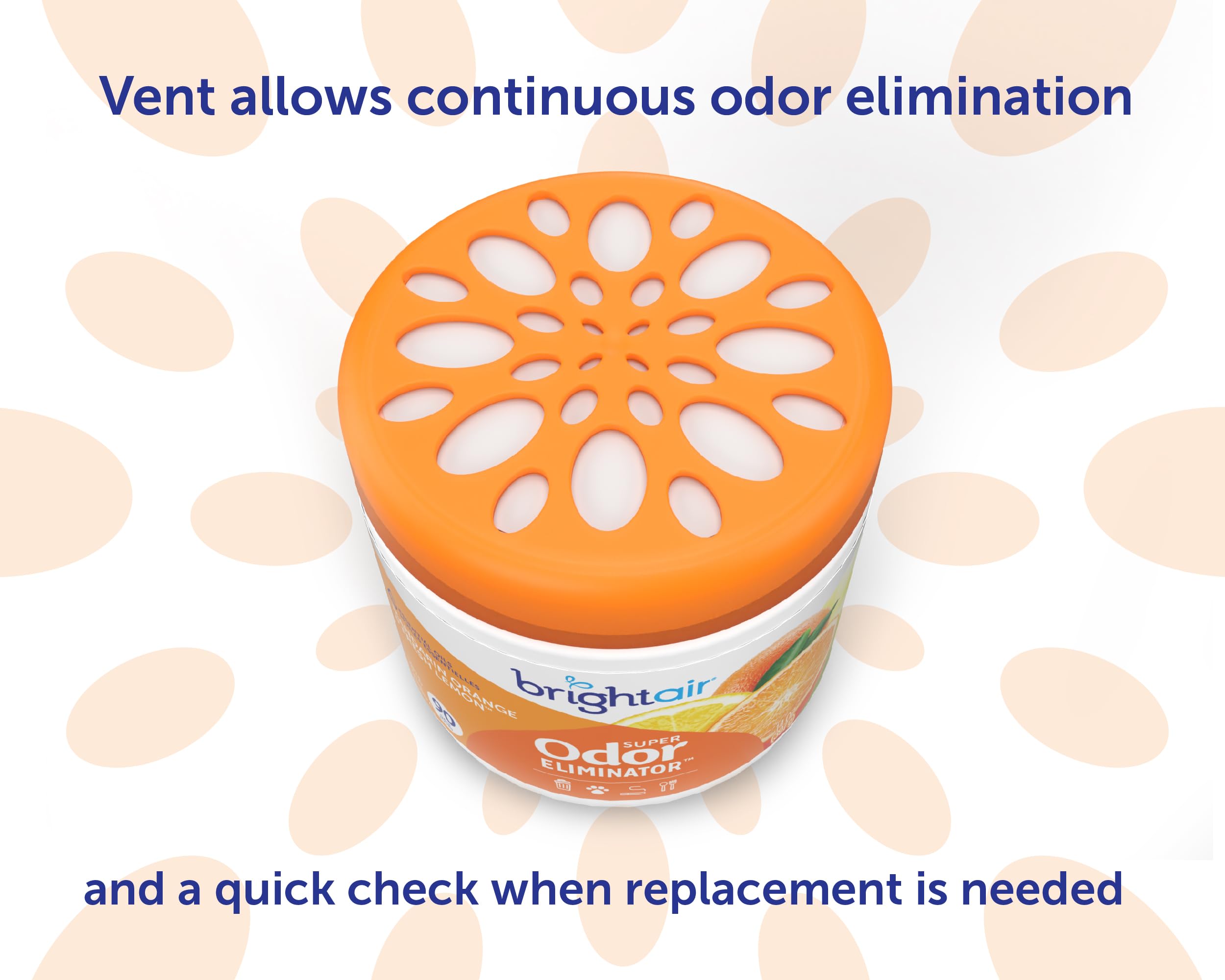Bright Air vented lid close-up showing adjustable scent control for consistent fragrance