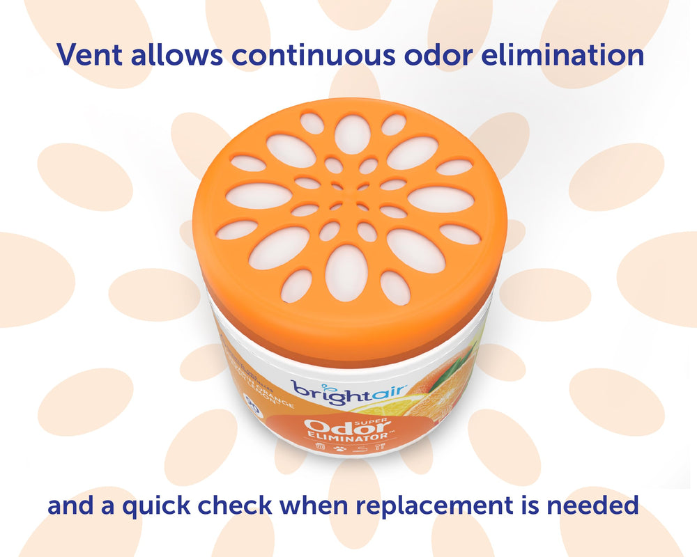 Bright Air vented lid close-up showing adjustable scent control for consistent fragrance