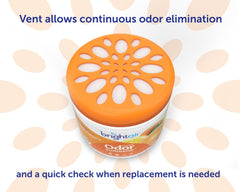 Bright Air vented lid close-up showing adjustable scent control for consistent fragrance