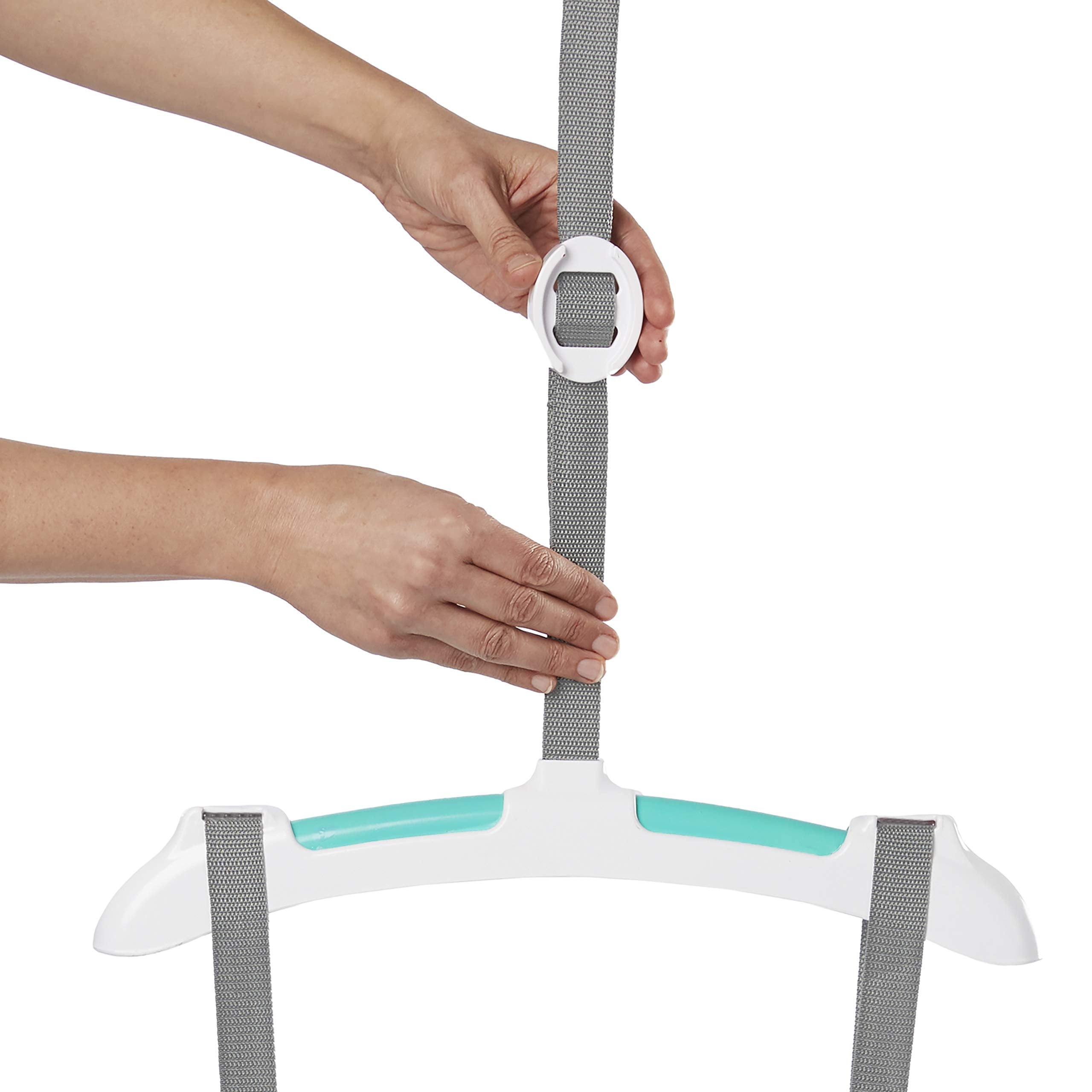 Bright Starts link loops with toy attached showing customizable entertainment benefit