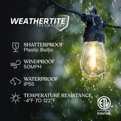 Brightech close-up of Edison-style LED bulb highlighting warm glow and vintage look benefit