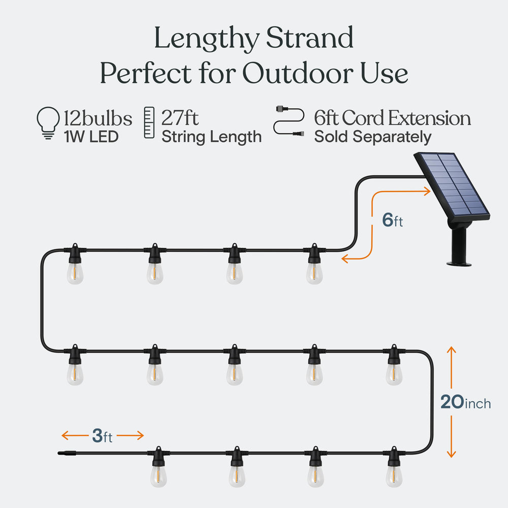 Brightech string lights hung on porch at dusk creating cozy ambience benefit for gatherings