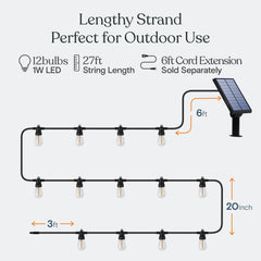 Brightech string lights hung on porch at dusk creating cozy ambience benefit for gatherings