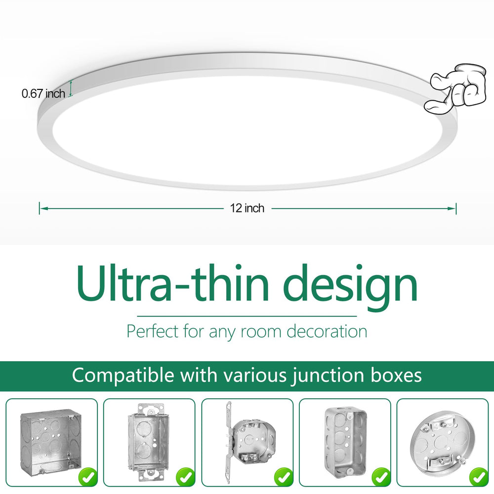 Brightever scale comparison next to hand showing compact 12-inch diameter size