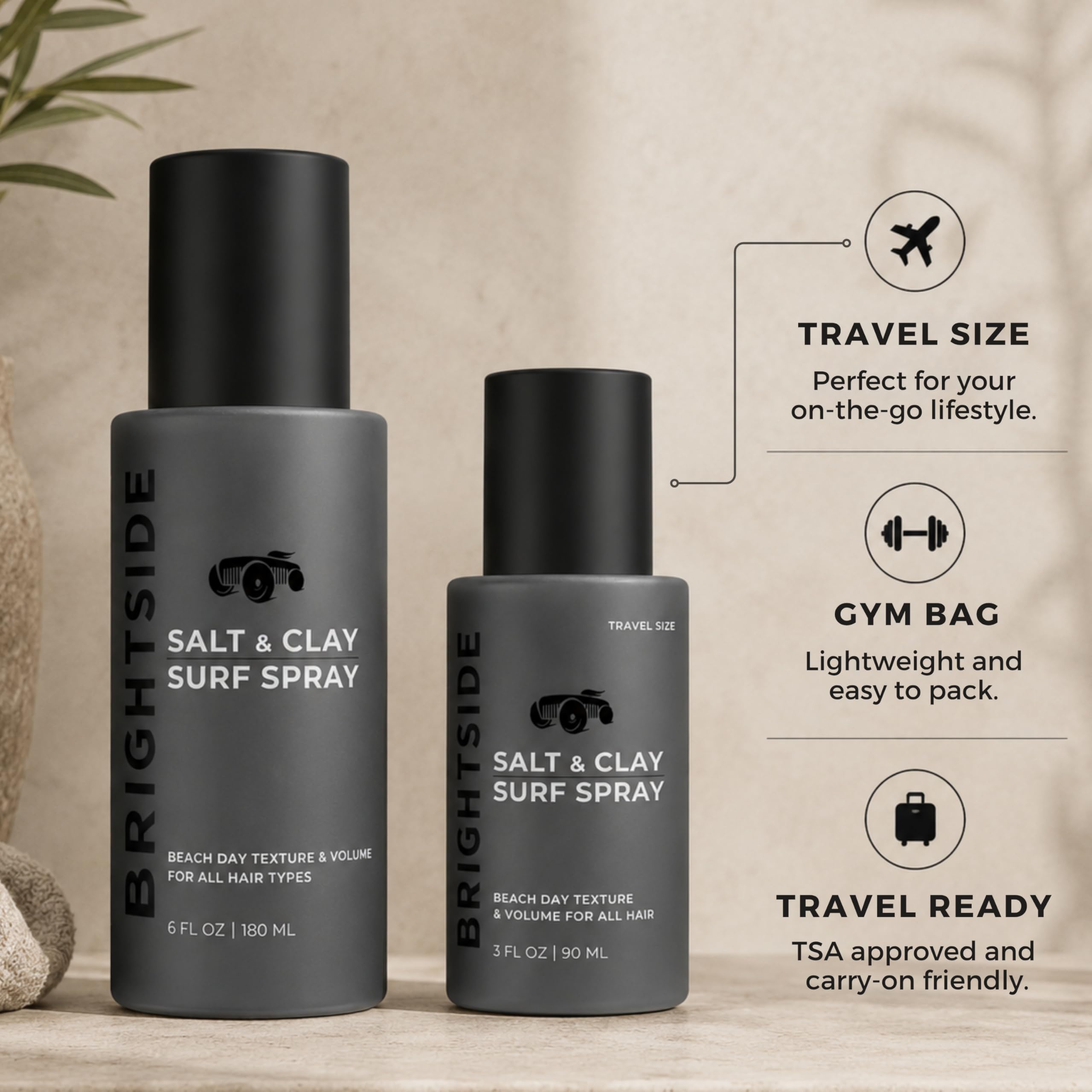 BRIGHTSIDE cap and nozzle detail showing precise spray control and no-drip benefit